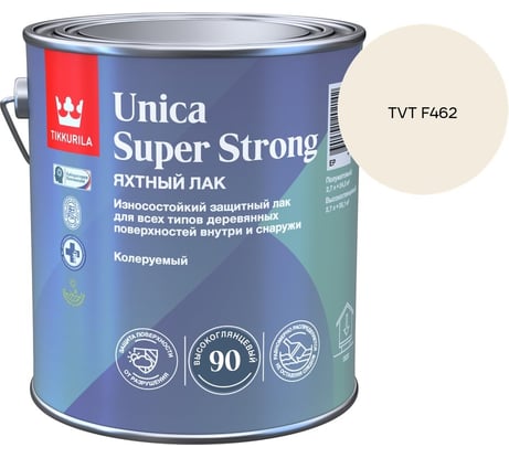 Лак универсальный Tikkurila UNICA SUPER STRONG EP высокоглянцевый 2,7л 700014009_TVT F462