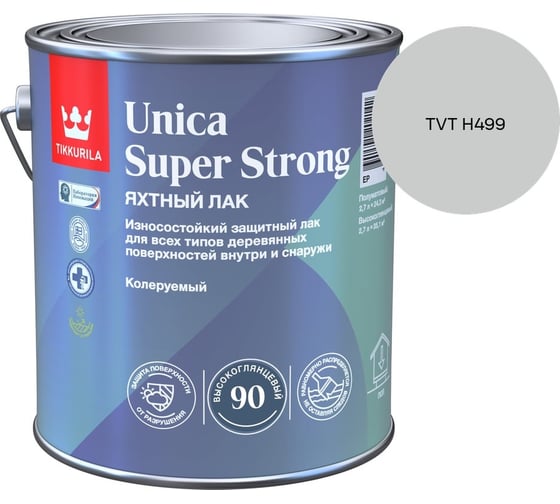 Лак универсальный Tikkurila UNICA SUPER STRONG EP высокоглянцевый 2,7л 700014009_TVT H499 1