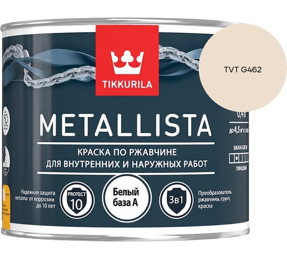 Краска по ржавчине Tikkurila METALLISTA A гл 0,4л 700011735_TVT G462