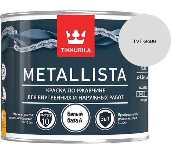 Краска по ржавчине Tikkurila METALLISTA A гл 0,4л 700011735_TVT G499