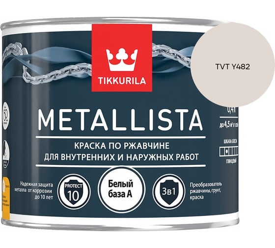 Краска по ржавчине Tikkurila METALLISTA A гл 0,4л 700011735_TVT Y482