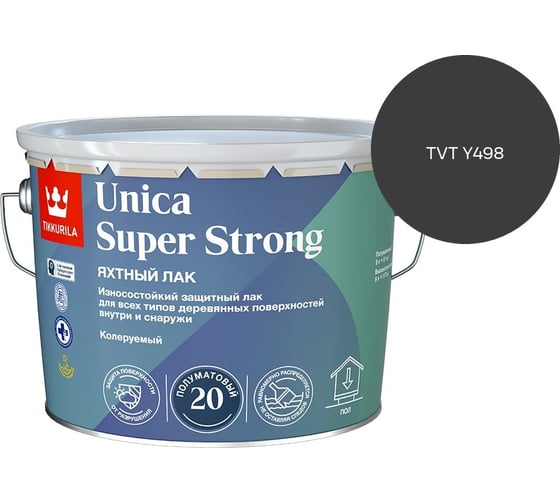 Лак универсальный Tikkurila UNICA SUPER STRONG EP п/мат 9л 700014013_TVT Y498