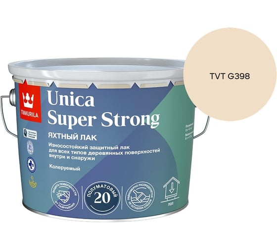 Лак универсальный Tikkurila UNICA SUPER STRONG EP п/мат 9л 700014013_TVT G398