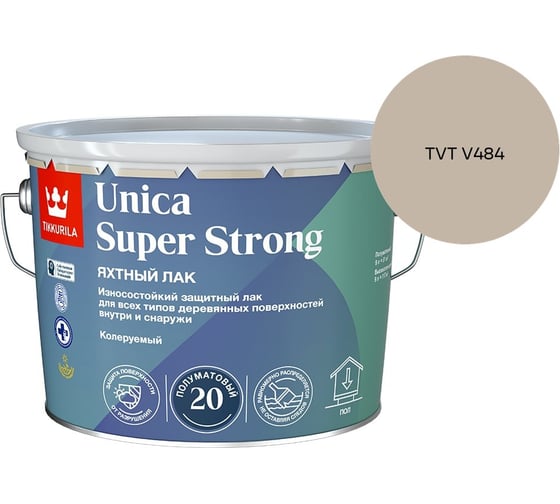Лак универсальный Tikkurila UNICA SUPER STRONG EP п/мат 9л 700014013_TVT V484