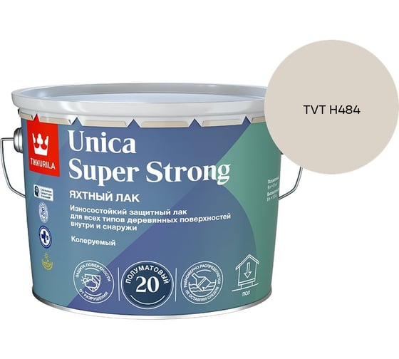 Лак универсальный Tikkurila UNICA SUPER STRONG EP п/мат 9л 700014013_TVT H484