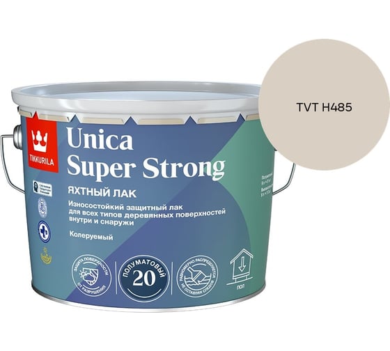 Лак универсальный Tikkurila UNICA SUPER STRONG EP п/мат 9л 700014013_TVT H485