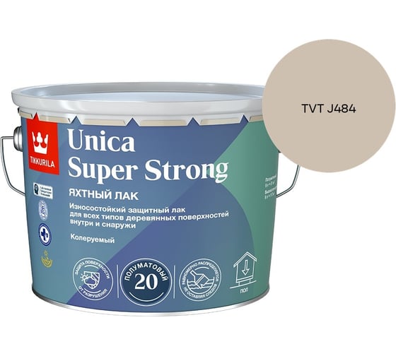 Лак универсальный Tikkurila UNICA SUPER STRONG EP п/мат 9л 700014013_TVT J484