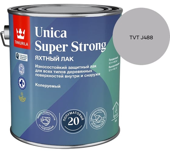 Лак универсальный Tikkurila UNICA SUPER STRONG EP п/мат 2,7л 700014012_TVT J488