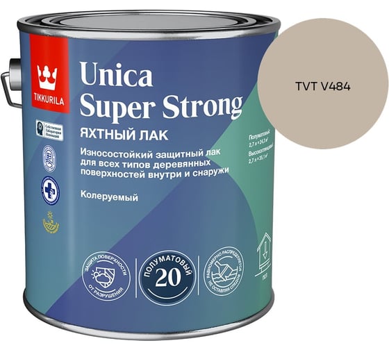 Лак универсальный Tikkurila UNICA SUPER STRONG EP п/мат 2,7л 700014012_TVT V484