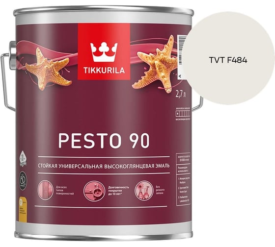 Эмаль Tikkurila PESTO 90 A в/гл 2,7л 700001077_TVT F484