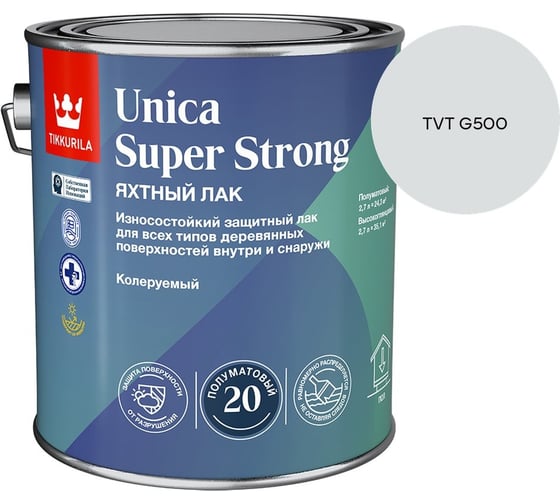 Лак универсальный Tikkurila UNICA SUPER STRONG EP п/мат 2,7л 700014012_TVT G500