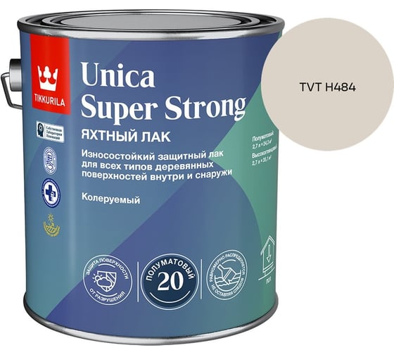 Лак универсальный Tikkurila UNICA SUPER STRONG EP п/мат 2,7л 700014012_TVT H484