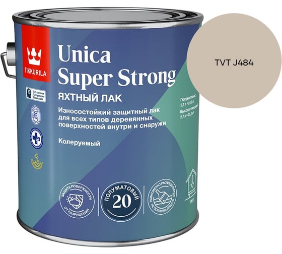 Лак универсальный Tikkurila UNICA SUPER STRONG EP п/мат 2,7л 700014012_TVT J484