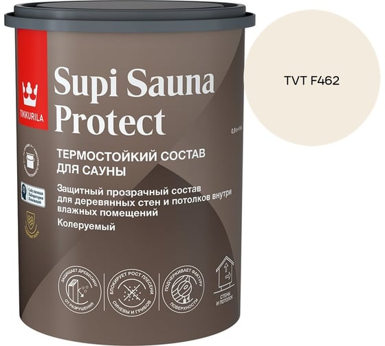 Состав для сауны Tikkurila SUPI SAUNA PROTECT EP п/мат 0,9л 700014050_TVT F462