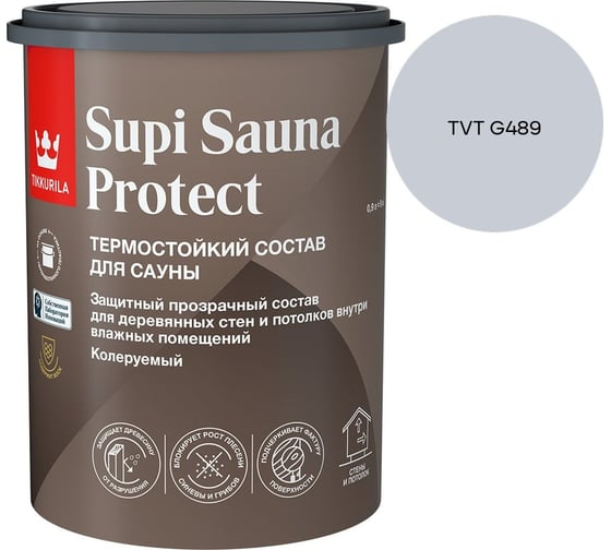 Состав для сауны Tikkurila SUPI SAUNA PROTECT EP п/мат 0,9л 700014050_TVT G489