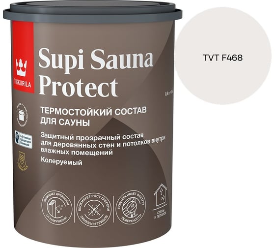 Состав для сауны Tikkurila SUPI SAUNA PROTECT EP п/мат 0,9л 700014050_TVT F468