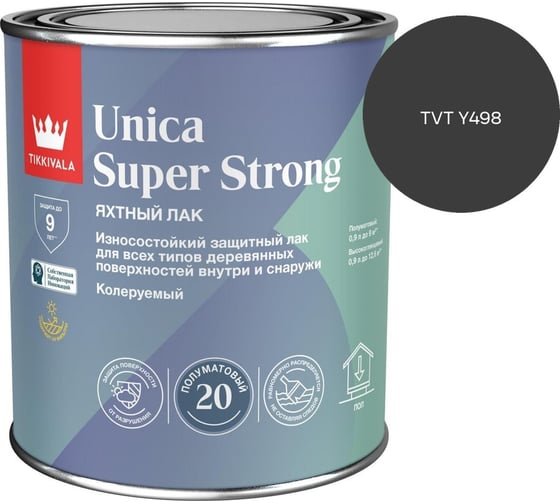 Лак универсальный Tikkurila UNICA SUPER STRONG EP п/мат 0,9л 700014011_TVT Y498