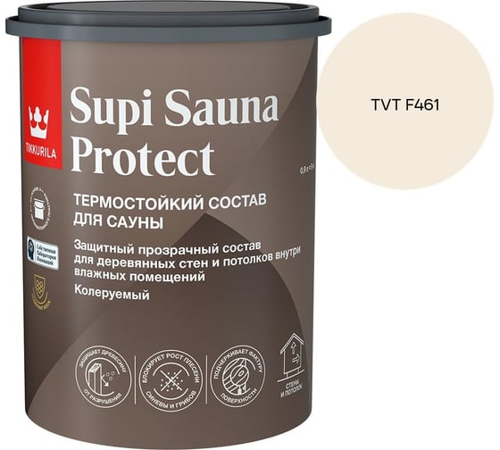 Состав для сауны Tikkurila SUPI SAUNA PROTECT EP п/мат 0,9л 700014050_TVT F461