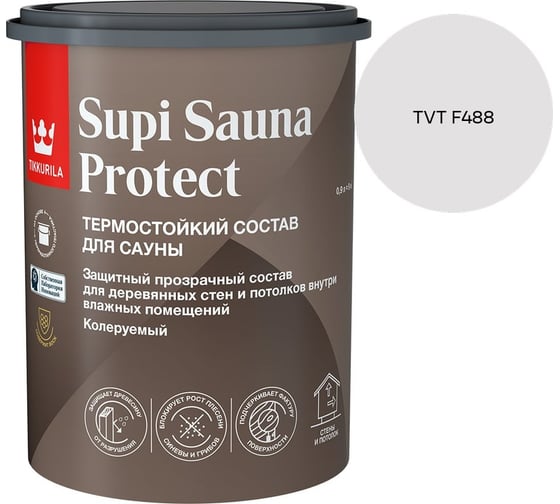 Состав для сауны Tikkurila SUPI SAUNA PROTECT EP п/мат 0,9л 700014050_TVT F488