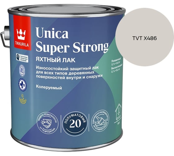Лак универсальный Tikkurila UNICA SUPER STRONG EP п/мат 2,7л 700014012_TVT X486