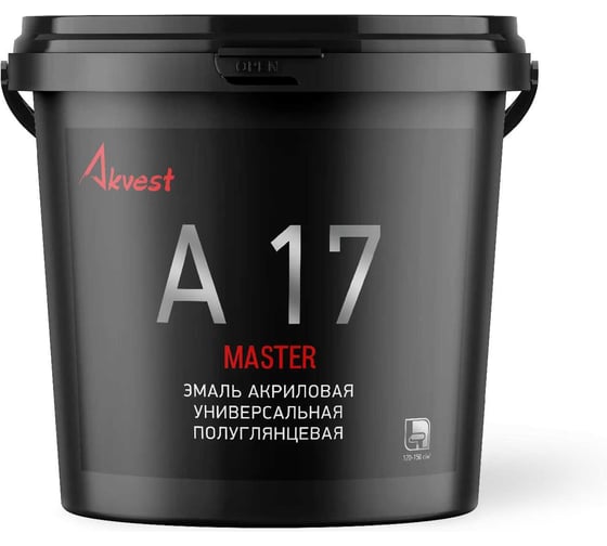 Эмаль акриловая универсальная Akvest Аквест-17 матовая, 2.6 кг 00021-601