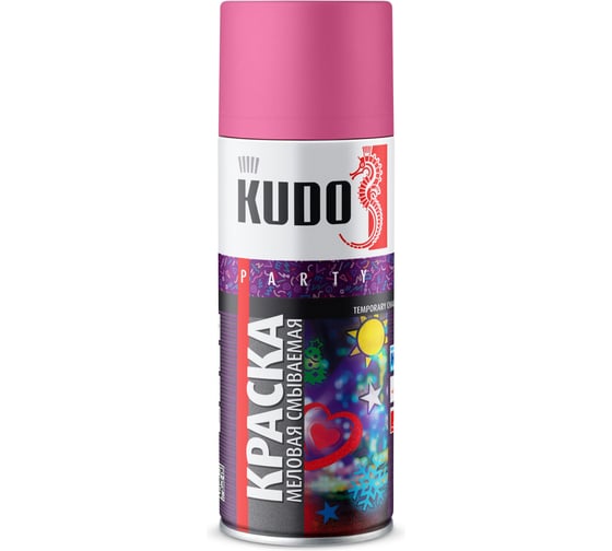 Краска меловая смываемая для временного декора KUDO флуоресцентная розовая, 0,52 мл, KU-P111