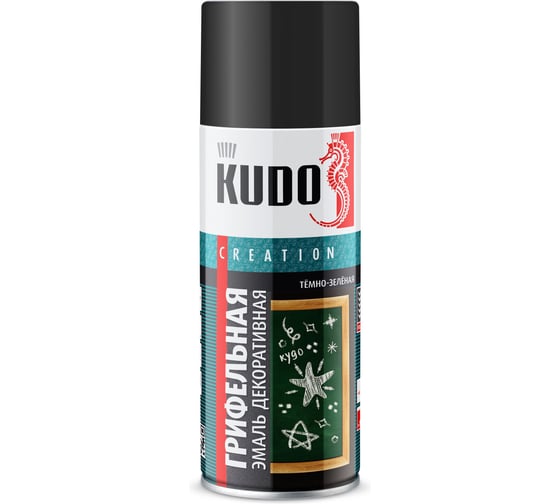 Эмаль грифельная декоративная KUDO черная, 0,52 мл, KU-C301