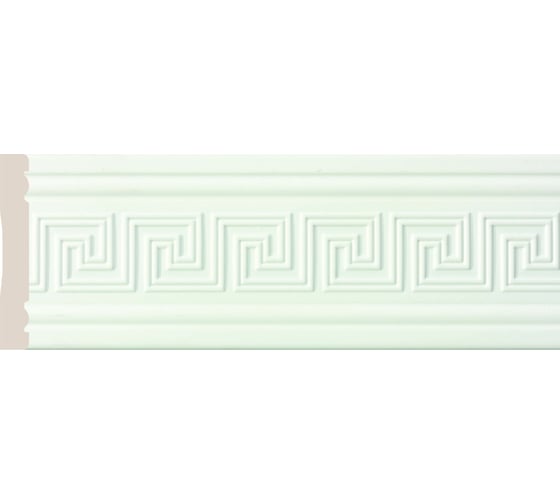 Молдинг Cosca Decor 80-3 Меандр интерьерный багет, белый матовый СПБ048179