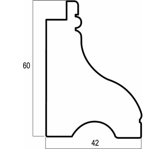 Плинтус Cosca Decor 175-6 60 мм, дуб беленый, 2900 мм СПБ087601