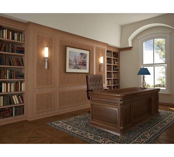 Плинтус Cosca Decor интерьерный багет, 90 мм, опал СПБ057693
