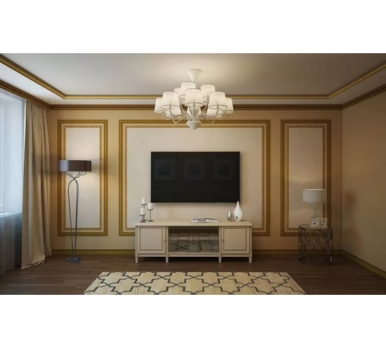 Молдинг Cosca Decor интерьерный багет, 60 мм, античное золото СПБ030460