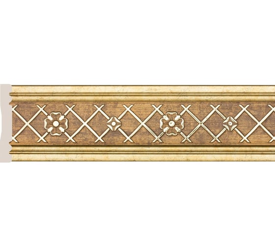Молдинг Cosca Decor 80-1 Трельяж интерьерный багет, античное золото СПБ029402