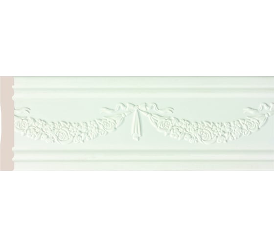 Молдинг Cosca Decor 80-2 Гирлянда цветов белый матовый СПБ048178 1