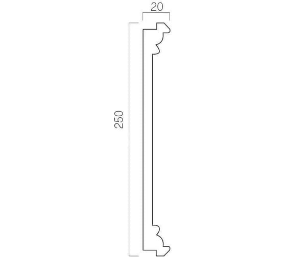 Соединительный элемент Cosca Decor D25-3 250 мм, дуб темный СПБ016881