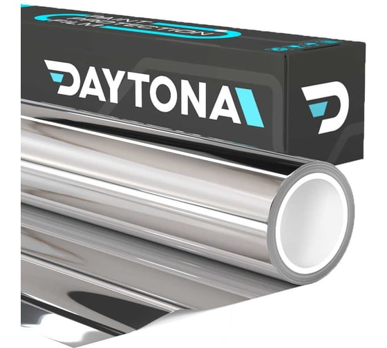 Солнцезащитная пленка серебряного цвета 5% на окна Daytona (3м х 1.52м), архитектурная зеркальная самоклеющаяся тонировка для окон с функцией светоотражения и защиты от тепла MP2376152030