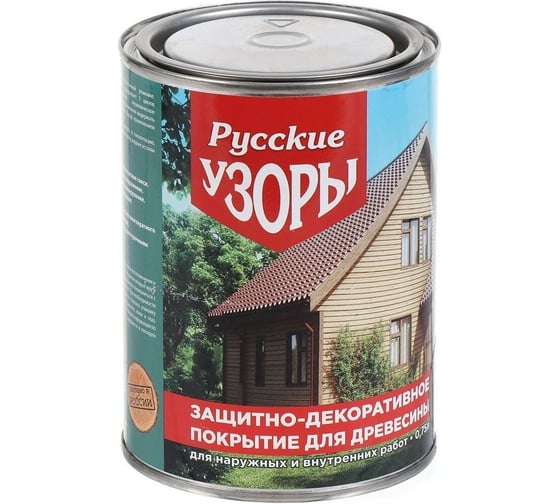 Защитно-декоративное покрытие для дерева Русские узоры тик, 0.7 л 421352