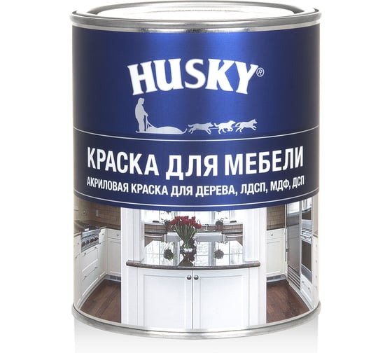Акриловая краска HUSKY RAL 7024 Siberian Бел, БазС 0,9*6 34763