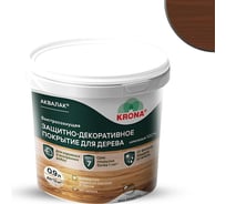Защитно-декоративный лак для дерева KRONA Аквалак (палисандр шоколад; 0,9 л) 66366207