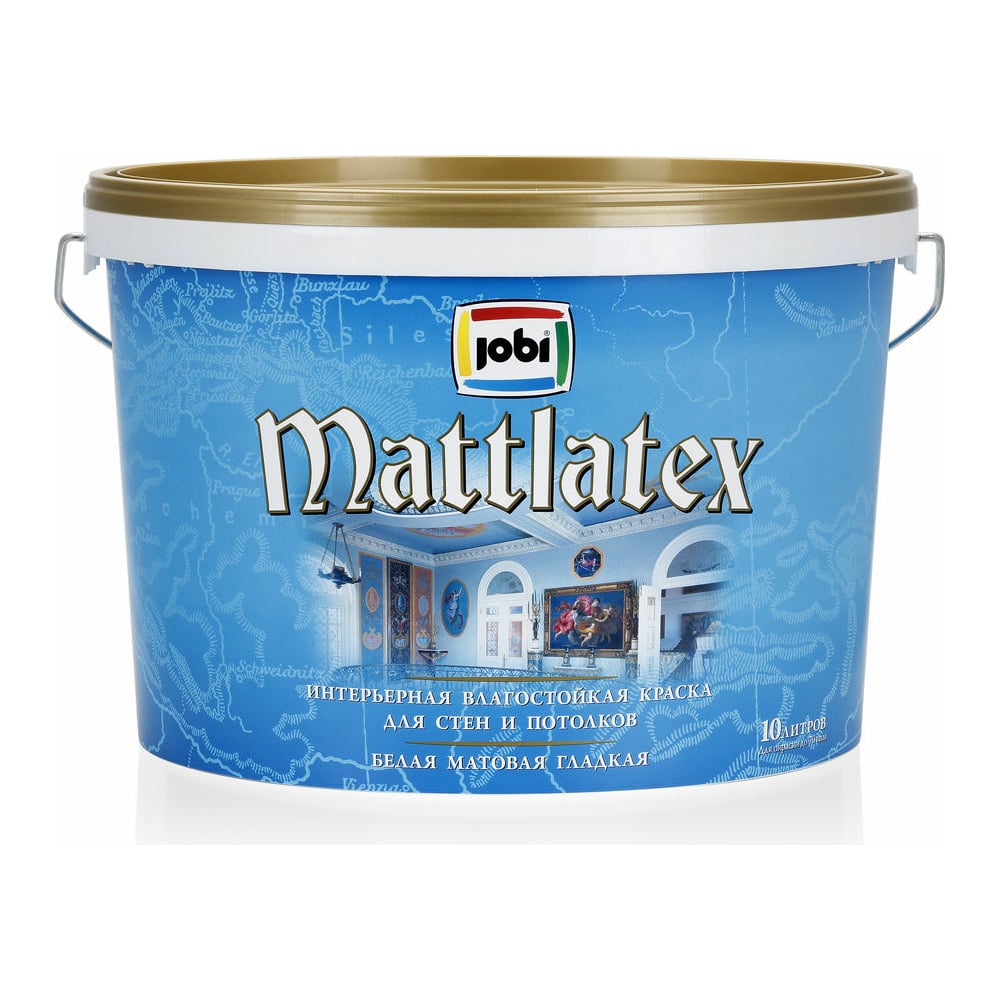 Краска интерьерная влагостойкая JOBI MATTLATEX 10 л 11818 - выгодная ...