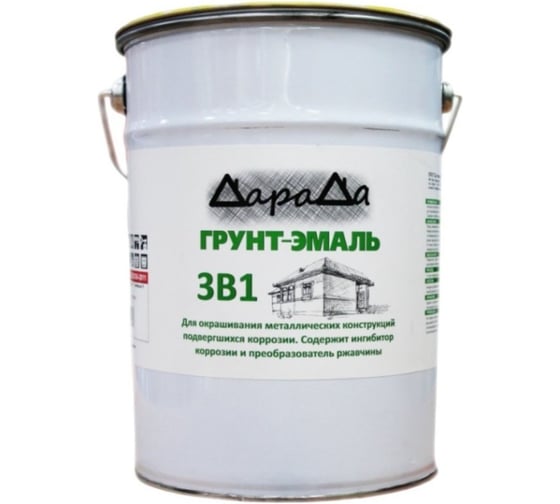 Грунт-эмаль 3в1 ДараДа коричневая (5кг) 23576 00023576