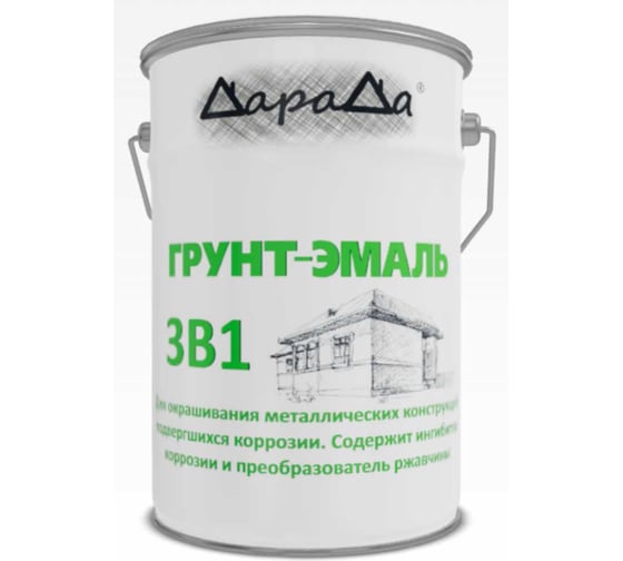 Грунт-эмаль 3в1 ДараДа ярко-желтая (22кг) 00023589