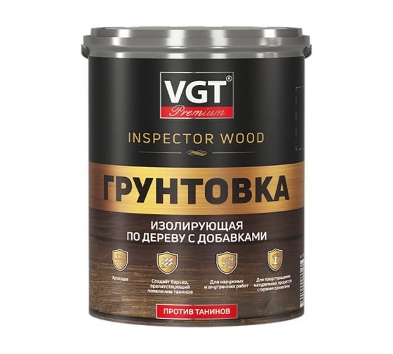 Грунтовка изолирующая по дереву с добавками против танинов ВД-АК-0301 VGT (2,5кг) 40801