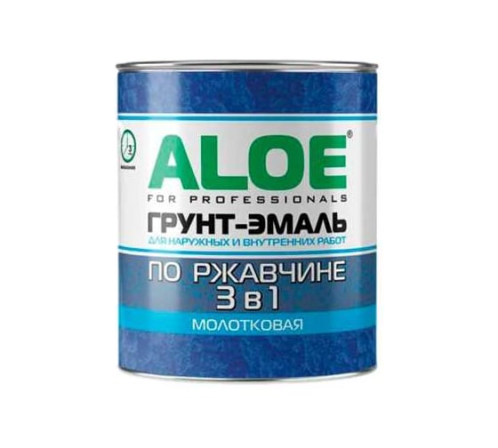 Грунт-эмаль молотковая 3в1 ALOE Зелёный 2,0л 10996