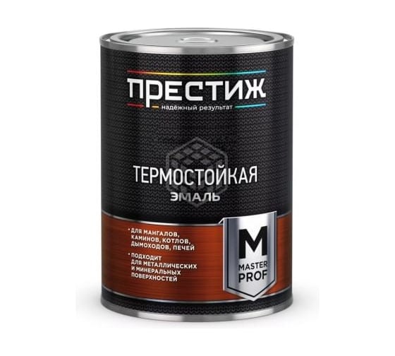 Эмаль термостойкая ПРЕСТИЖ серебристая 0,4 кг (до 700ºС) 275215