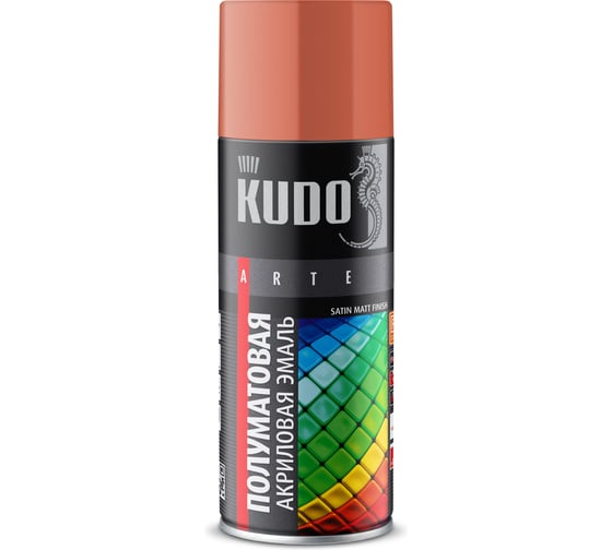 Эмаль универсальная акриловая KUDO satin RAL 2012 Лососево-оранжевый KU-0A2012