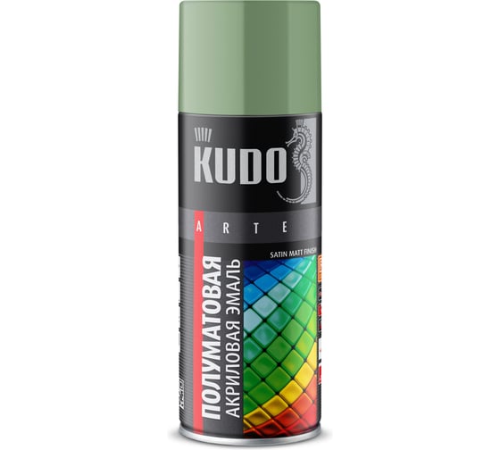 Эмаль универсальная акриловая KUDO satin RAL 6021 Бледно-зеленый KU-0A6021
