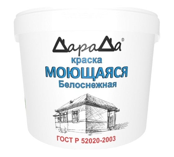 Краска моющаяся ДараДа Белоснежная (1,4кг) 23437