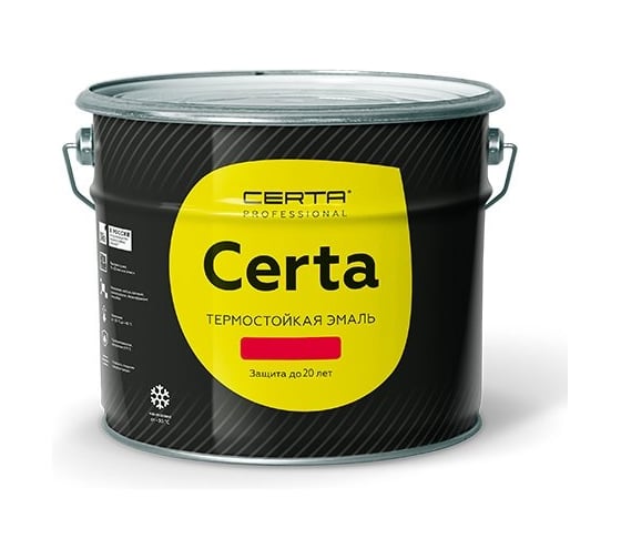 Эмаль антикоррозионная термостойкая Certa Professional до 800С серый титан металлик, 10 кг CHS00098