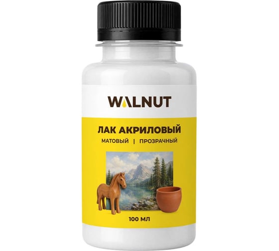 Лак акриловый WALNUT матовый (прозрачный), 100 мл, WLN0242