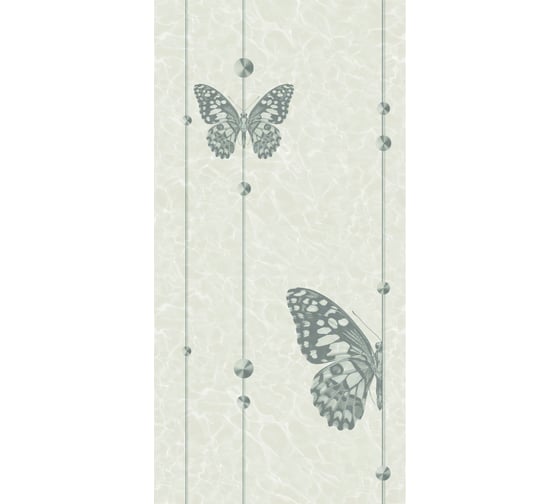 Панель ПВХ STELLA Premium Lak Бабочки Феерия узор 740, 2.6x0.25 м, Slim 5 мм, 15 шт. ЦБ-00008766